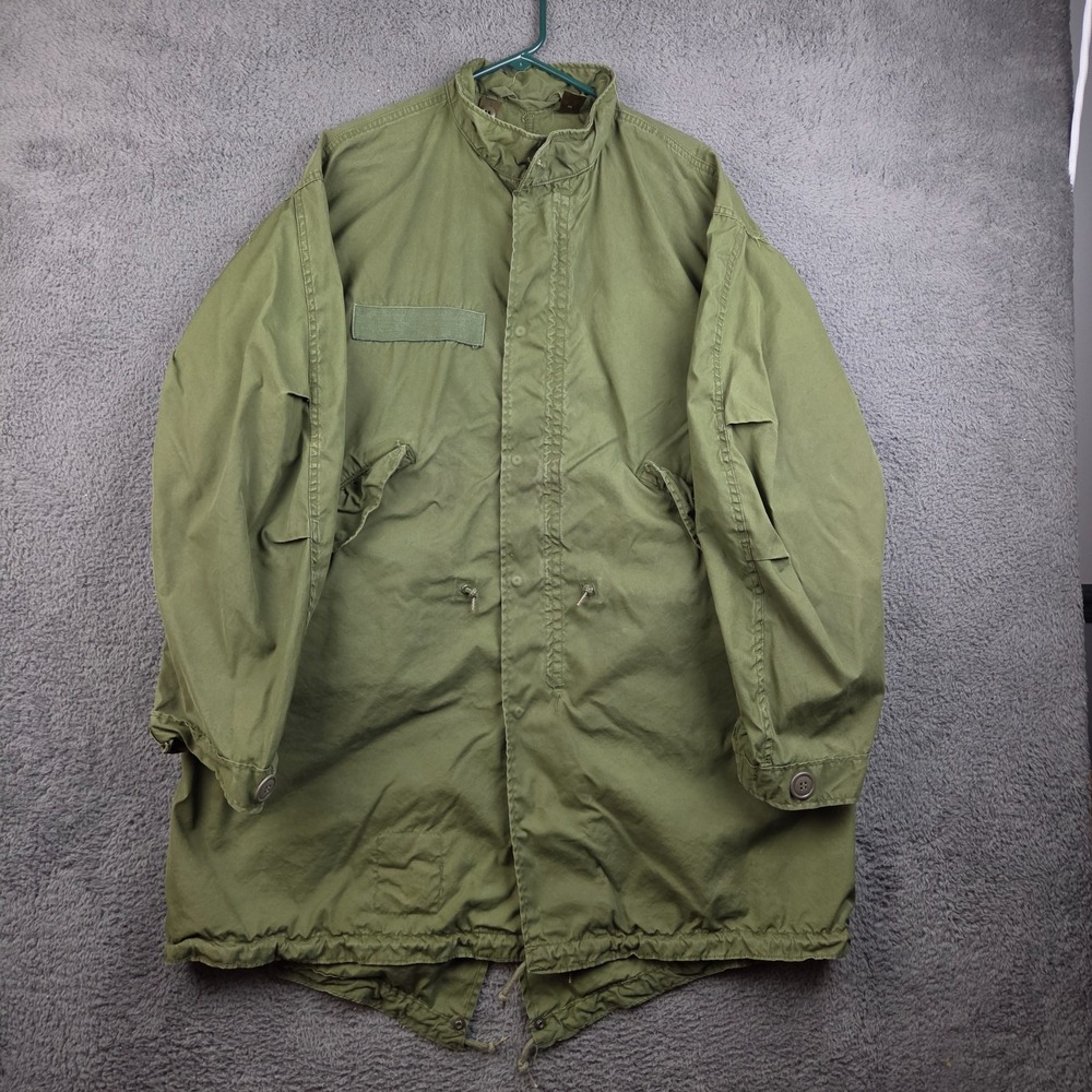 Vintage 1972 US Army M-65 Fishtail Parka Shell OG-107 Small Regular Wynn USA